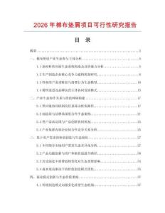 2026年棉布?jí)|肩項(xiàng)目可行性研究報(bào)告