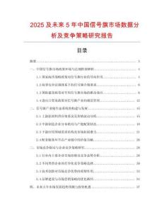 2025及未來5年中國信號旗市場數據分析及競爭策略研究報告