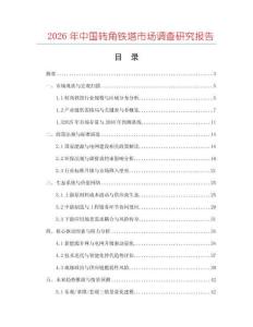 2026年中國轉角鐵塔市場調查研究報告