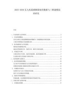 2025-2030無人機遙感測量地形數據與三維建模技術研究