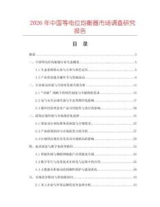 2026年中國等電位均衡器市場調查研究報告