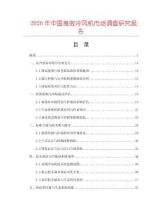 2026年中國高效冷風機市場調查研究報告
