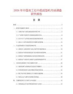 2026年中國雙工位中底成型機市場調查研究報告