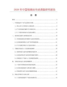 2026年中國銀扁絲市場調查研究報告