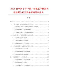2026及未來5年中國二甲氨基甲酰氯市場數(shù)據(jù)分析及競爭策略研究報告
