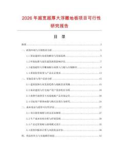 2026年超寬超厚大浮雕地板項(xiàng)目可行性研究報(bào)告