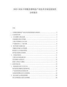 2025-2030中國服務器制造產業技術市場發展現狀分析報告