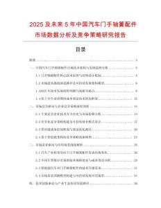 2025及未來(lái)5年中國(guó)汽車門(mén)手軸簧配件市場(chǎng)數(shù)據(jù)分析及競(jìng)爭(zhēng)策略研究報(bào)告