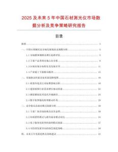 2025及未來5年中國石材測光儀市場數(shù)據(jù)分析及競爭策略研究報告