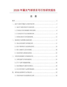 2026年扁光氣球項(xiàng)目可行性研究報(bào)告