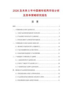 2026及未來5年中國棉布枕殼市場分析及競爭策略研究報告
