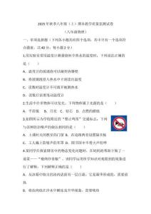 （物理）2025年秋綿陽市鹽亭縣八年級（上）期末教學(xué)質(zhì)量監(jiān)測試卷