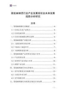 袋裝麻辣燙行業(yè)產(chǎn)業(yè)發(fā)展現(xiàn)狀及未來(lái)發(fā)展趨勢(shì)分析研究