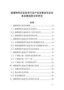 超薄鋼帶壓延技術(shù)行業(yè)產(chǎn)業(yè)發(fā)展現(xiàn)狀及未來發(fā)展趨勢(shì)分析研究