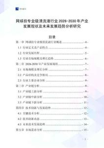 網(wǎng)球拍專業(yè)級清洗液行業(yè)2026-2030年產(chǎn)業(yè)發(fā)展現(xiàn)狀及未來發(fā)展趨勢分析研究