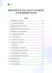 葡萄皮果茶行業(yè)2026-2030年產(chǎn)業(yè)發(fā)展現(xiàn)狀及未來(lái)發(fā)展趨勢(shì)分析研究