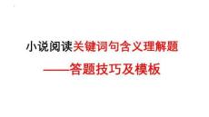 2026屆高考語文復(fù)習(xí)：小說閱讀關(guān)鍵詞句含義理解題答題技巧及模板+課件