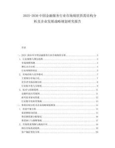 2025-2030中國(guó)金融服務(wù)行業(yè)市場(chǎng)現(xiàn)狀供需結(jié)構(gòu)分析及企業(yè)發(fā)展戰(zhàn)略規(guī)劃研究報(bào)告