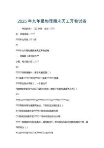 2025年九年級(jí)物理期末天工開物試卷