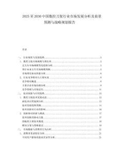 2025至2030中國數(shù)控刀架行業(yè)市場發(fā)展分析及前景預(yù)測與戰(zhàn)略規(guī)劃報告
