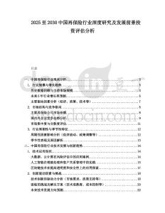 2025至2030中國再保險行業深度研究及發展前景投資評估分析