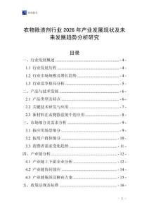 衣物除漬劑行業(yè)2026年產(chǎn)業(yè)發(fā)展現(xiàn)狀及未來(lái)發(fā)展趨勢(shì)分析研究