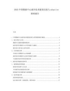 2025中國數(shù)據(jù)中心液冷技術(shù)能效比較與adoption障礙報告