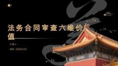 （21頁PPT）法務合同審查六維價值