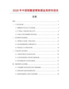 2026年中國耐酸瓷管數據監測研究報告