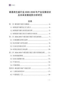碳基救生艇行業(yè)2026-2030年產(chǎn)業(yè)發(fā)展現(xiàn)狀及未來發(fā)展趨勢分析研究
