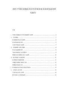 2025中國(guó)區(qū)塊鏈技術(shù)應(yīng)用市場(chǎng)發(fā)展及商業(yè)化前景研究報(bào)告