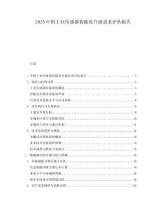 2025中國工業(yè)傳感器智能化升級需求評估報告