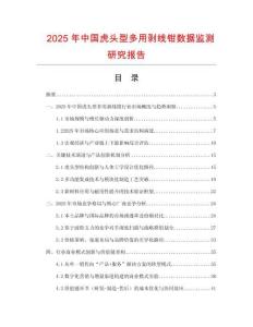 2025年中國虎頭型多用剝線鉗數據監測研究報告