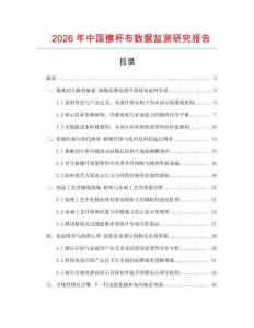 2026年中國擦杯布數據監測研究報告