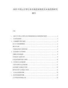 2025中國(guó)云計(jì)算行業(yè)市場(chǎng)發(fā)展現(xiàn)狀及未來(lái)趨勢(shì)研究報(bào)告