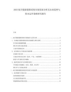 2025航空攝影攝像系統(tǒng)市場(chǎng)發(fā)展分析及未來(lái)趨勢(shì)與資本運(yùn)作策略研究報(bào)告