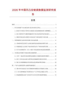 2026年中國凹凸拉鏈袋數據監測研究報告