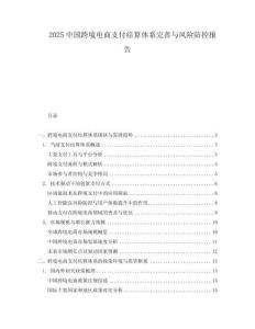 2025中國跨境電商支付結(jié)算體系完善與風(fēng)險防控報告
