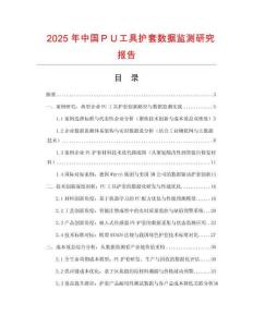 2025年中國ＰＵ工具護套數據監測研究報告