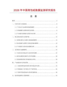 2026年中國荷包紙數據監測研究報告