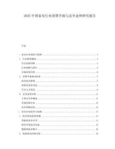 2025中國家電行業(yè)消費升級與競爭態(tài)勢研究報告