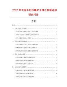 2025年中國手機(jī)防爆安全鏡片數(shù)據(jù)監(jiān)測研究報告