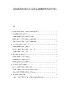 2025碳纖維材料應(yīng)用前景及市場投資價(jià)值研究報(bào)告