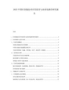 2025中國區(qū)塊鏈技術(shù)應(yīng)用前景與商業(yè)化路徑研究報告