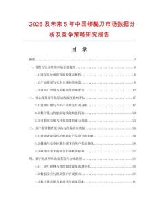 2026及未來5年中國修鬢刀市場數據分析及競爭策略研究報告