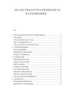 2025-2030烏魯木齊市烏魯木齊經(jīng)濟(jì)特區(qū)政策與西部大開發(fā)戰(zhàn)略實(shí)施成效