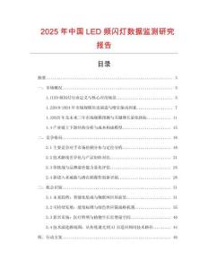 2025年中國LED頻閃燈數據監測研究報告