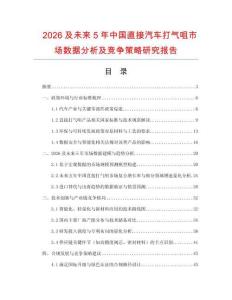2026及未來5年中國直接汽車打氣咀市場數(shù)據(jù)分析及競爭策略研究報告