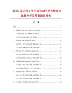 2026及未來5年中國鐵制手柄市場現(xiàn)狀數(shù)據(jù)分析及前景預(yù)測報告