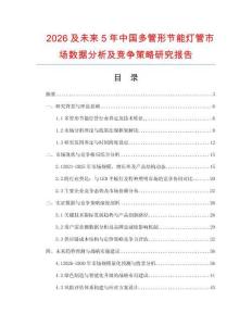 2026及未來5年中國(guó)多管形節(jié)能燈管市場(chǎng)數(shù)據(jù)分析及競(jìng)爭(zhēng)策略研究報(bào)告